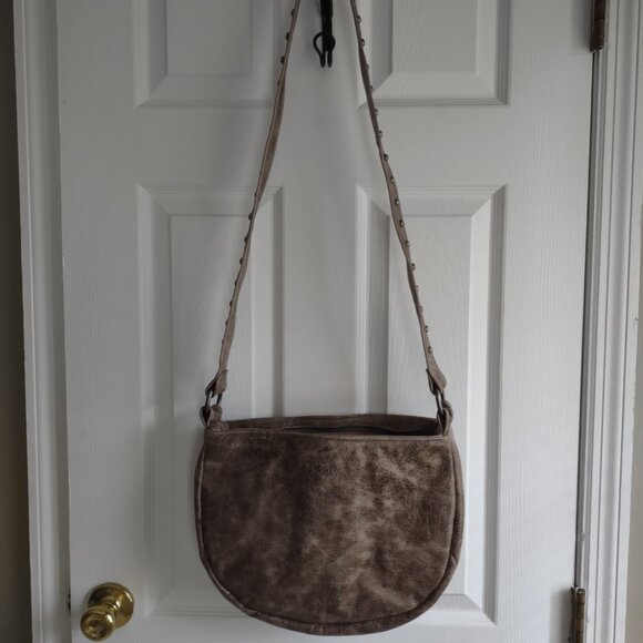 Gorgeous studded leather crossbody purse - moto - western - saddlebag style NEW - Picture 6 of 11